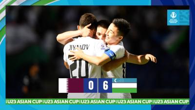 #AFCU23 - Group A | Qatar 0 -  6 Uzbekistan