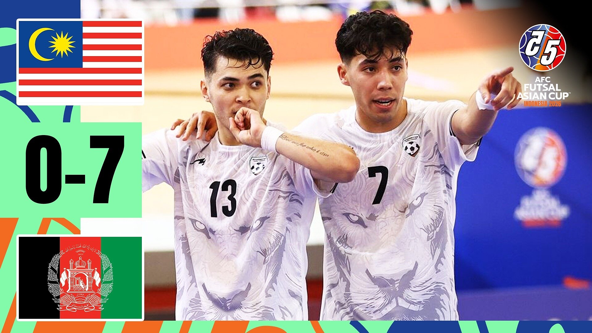 #ACFutsal2026 | Group D: Malaysia 0-7 Afghanistan