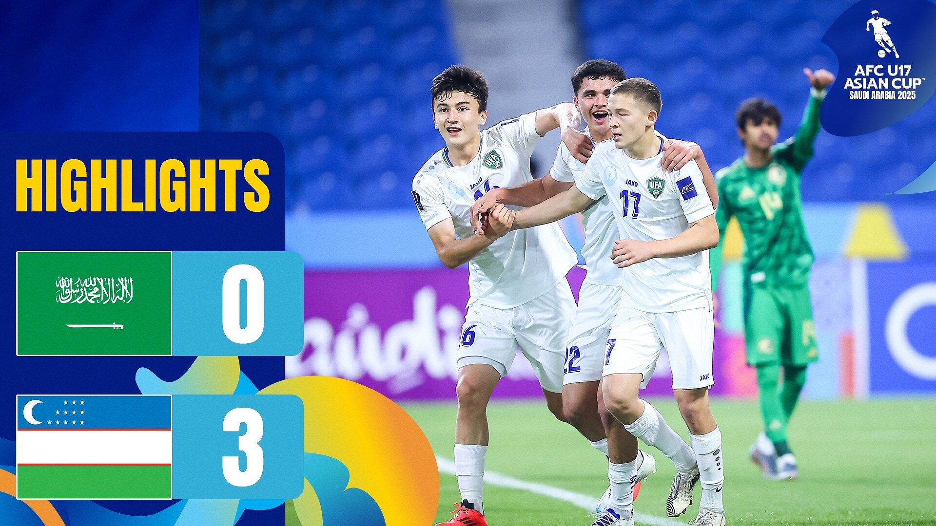 #AFCU17 | Group A: Saudi Arabia 0-3 Uzbekistan