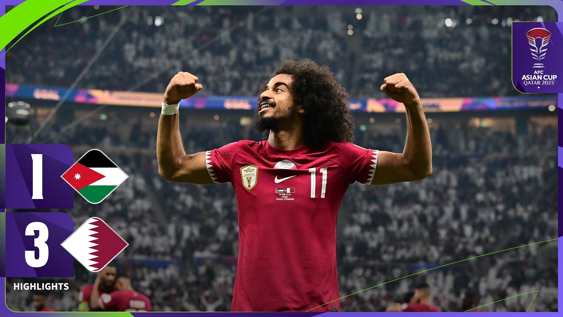 نهائي كأس آسيا: الأردن 1 - قطر 3