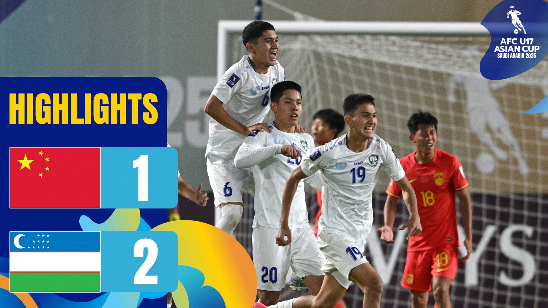 #AFCU17 | Grup A: Tiongkok PR 1–2 Uzbekistan