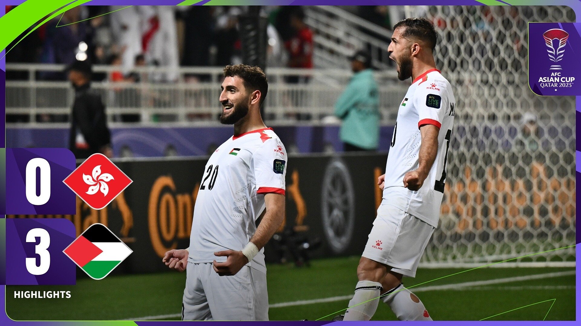 المجموعة الثالثة: هونغ كونغ الصين 0 - فلسطين 3