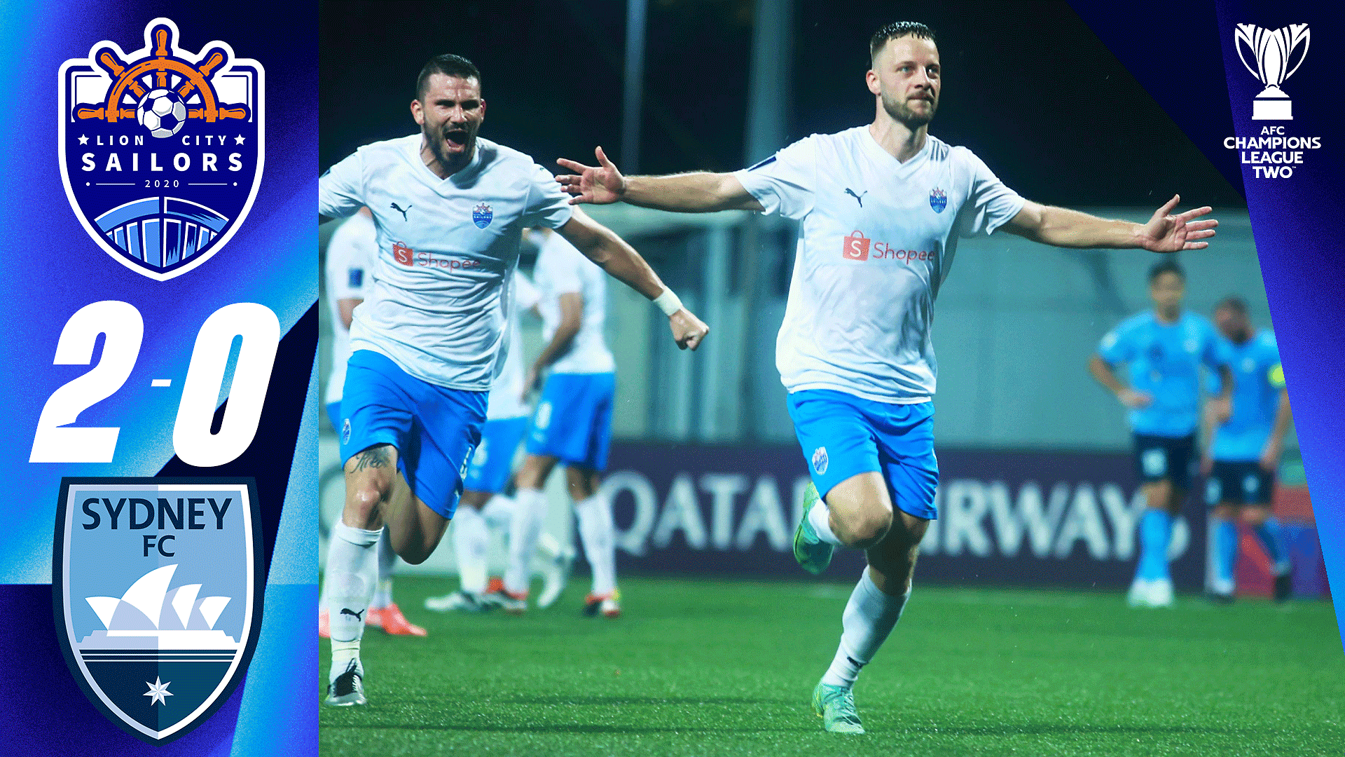 #ACLTwo | SF, 1st Leg: Lion City Sailors FC (SGP) 2-0 Sydney FC (AUS)