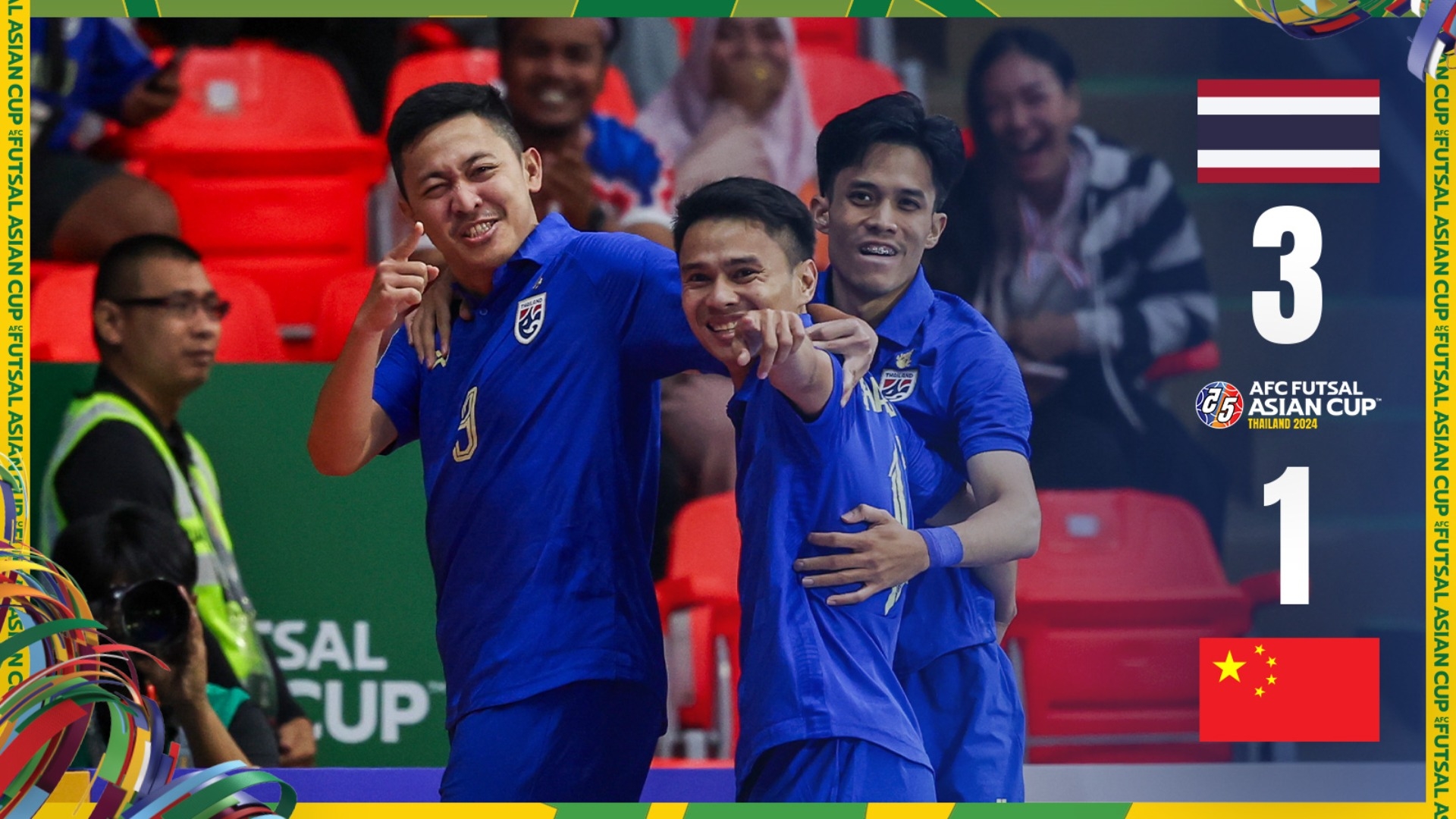 #ACFutsal2024 | Group A : Thailand 3 - 1 China PR